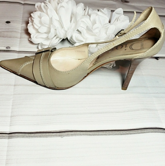 🦃Dior Monogram Leather Pointed Toe Heels - Picture 7 of 8